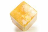 Polished Orange, Honeycomb Calcite Cube - Utah #283200-2